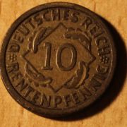 10 Rentenpfennig 1923 G