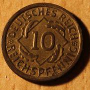 10 Reichspfennig 1933 G