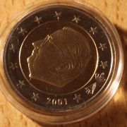 2 Euro Belgien 2001 pp aus KMS
